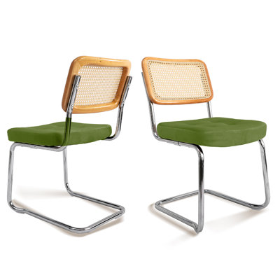 Ailbhe Tufted Velvet Cantilever Chair Dining Chair