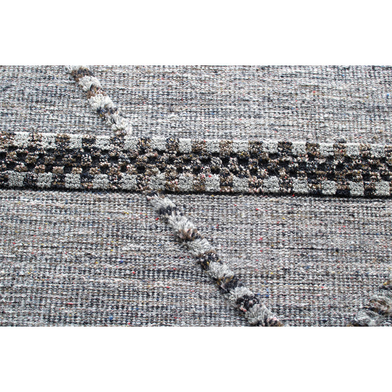 Moroccan Hand Knotted Area Rug, Rectangle 6' x 9'