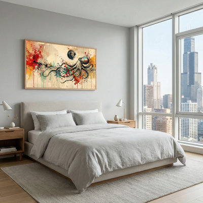 Abstract Octopus Canvas Wall Art Oil Painting Print Set Of 1
