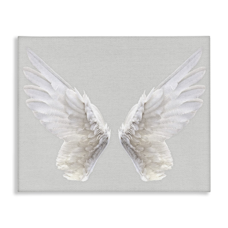 'Gray Wings' Graphic Art Print, 24" H x 30" W