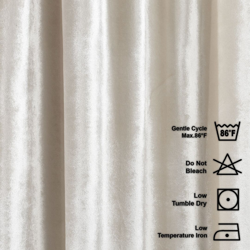 Room Darkening Single Curtain Panel, 190cm Width x 145cm Drop, Platinum