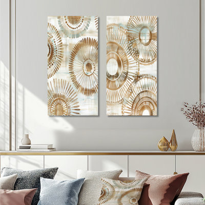 «Bohoian Mandala Simplicity Boho I - Beige Scenic», impression sur toile