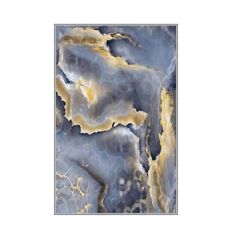 Soft Hall Carpet 2.6 x 4.9 Feet | 100% Polyester, 0.04 in Pile Height | Antibacterial, Non-Slip Underside | Woven with 3D Digital Printing | Machine Washable | Durable & Stylish for Entryways & Living Rooms