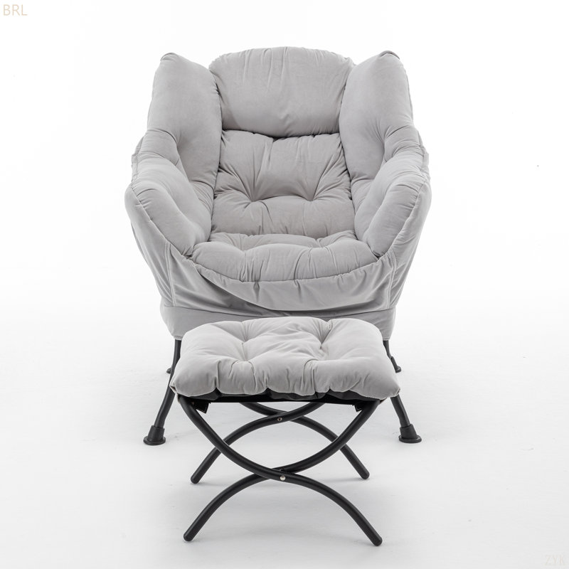 Fauteuil inclinable avec repose-pieds Accent, Gris clair