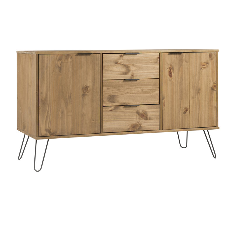 Dufresne Casual Living Medium Sideboard With 2 Doors And 3 Drawers, Anitque Wax