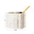 Marble Salt Cellar With Brass Spoon