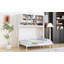 Lit escamotable mural avec grand espace de rangement et rayures