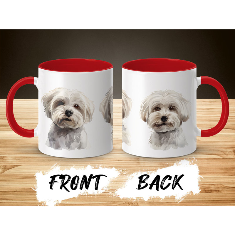 Ceramic Coffee Mug, Red, 3