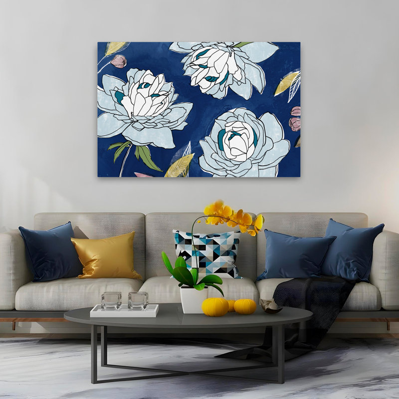 Plantes, fleurs, courtoisie II, art mural, H 40 po x l 60 po