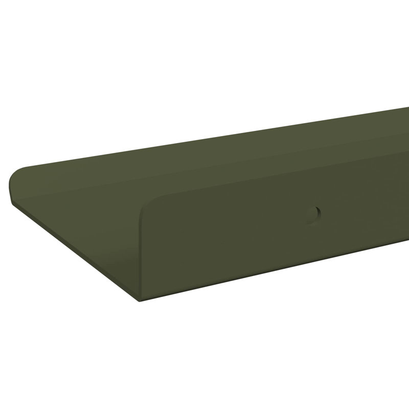 Steel Floating Shelf, Olive Green