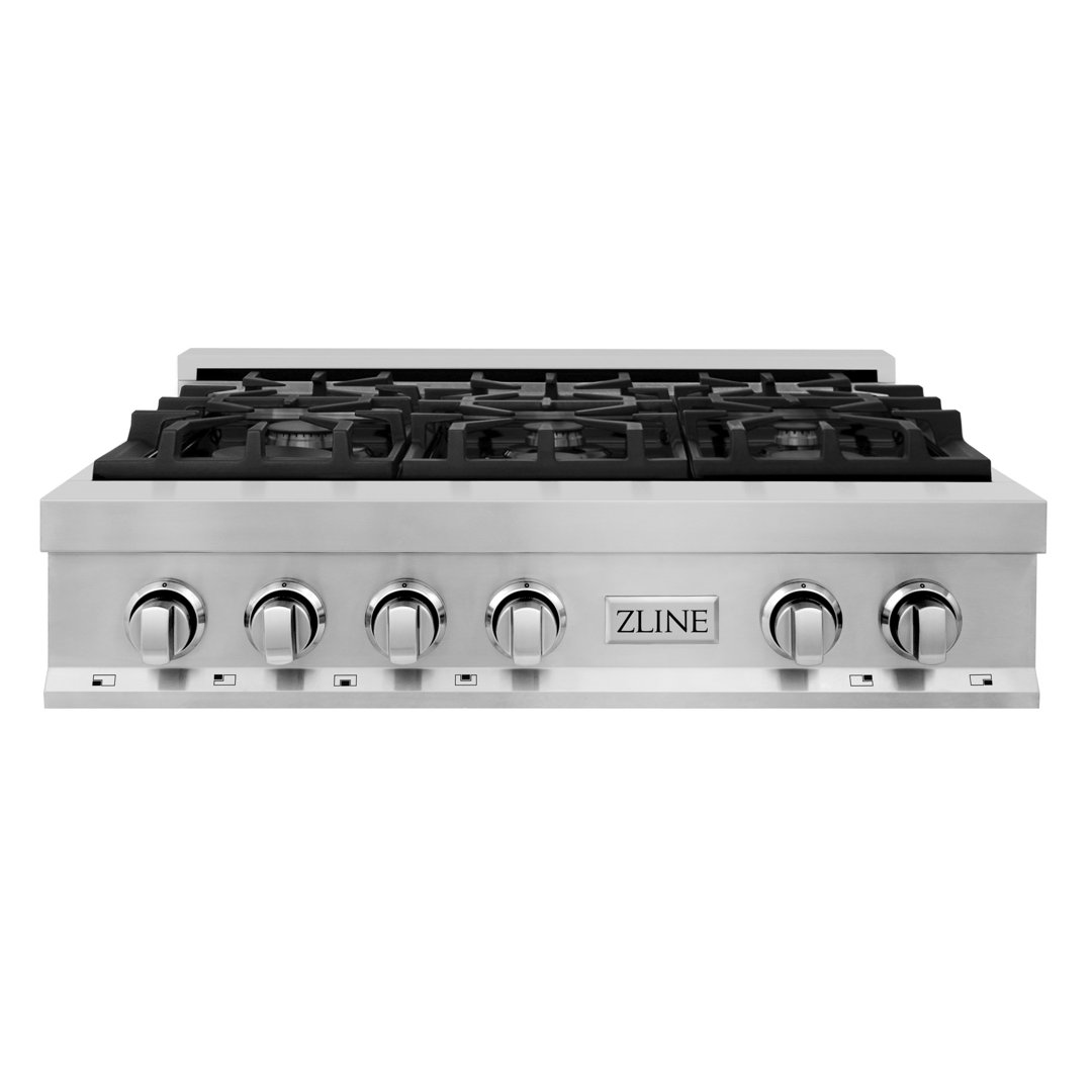 ZLINE 36 in. Legacy Gas Rangetop with 6 Burners and Porcelain Cooktop ZLINE Appliance 