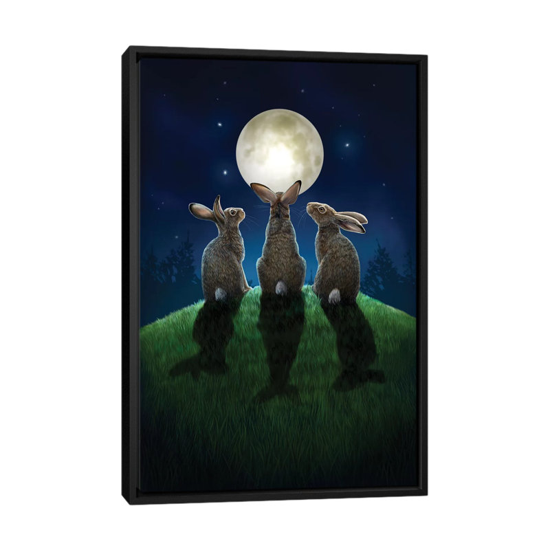 « moon shadows », impression sur toile tendue, Toile avec cadre noir, Pas de tapis, H 48 po x l 32 po x P 1,5 po