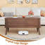 Table basse carrée 40 "avec 3 compartiments cachés, table centrale moderne avec plateau relevable