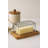 Perette Wood Butter Dish with Glass Dome