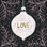 «Jolly Holiday Ornaments Love Metallic» par Michael Mullan, art textuel sur toile tendue