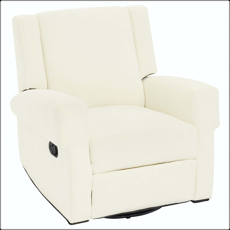 Fauteuil inclinable manuel avec positions pivotantes, berçantes et inclinables à 360 degrés, Chenille blanche