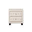 Table de chevet 2 tiroirs rembourrée en tissu de velours de style moderne
