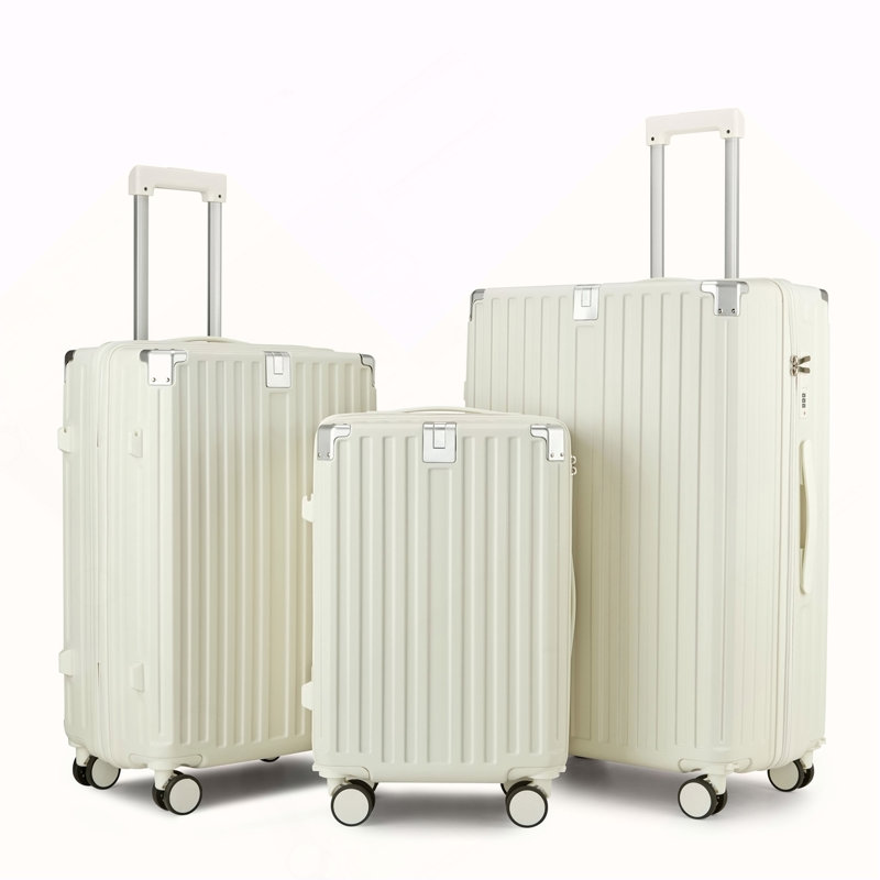 3-Piece Large-Capacity Luggage with Removable Wheels
