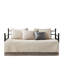 Housse de lit de jour à chevrons - 6 pièces avec housse de protection de 17 pouces, 15 taies décoratives, 3 taies décoratives et 1 coussin décoratif