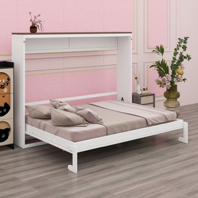 Modern Murphy Bed Wall Bed with Integrated USB Charging Ports