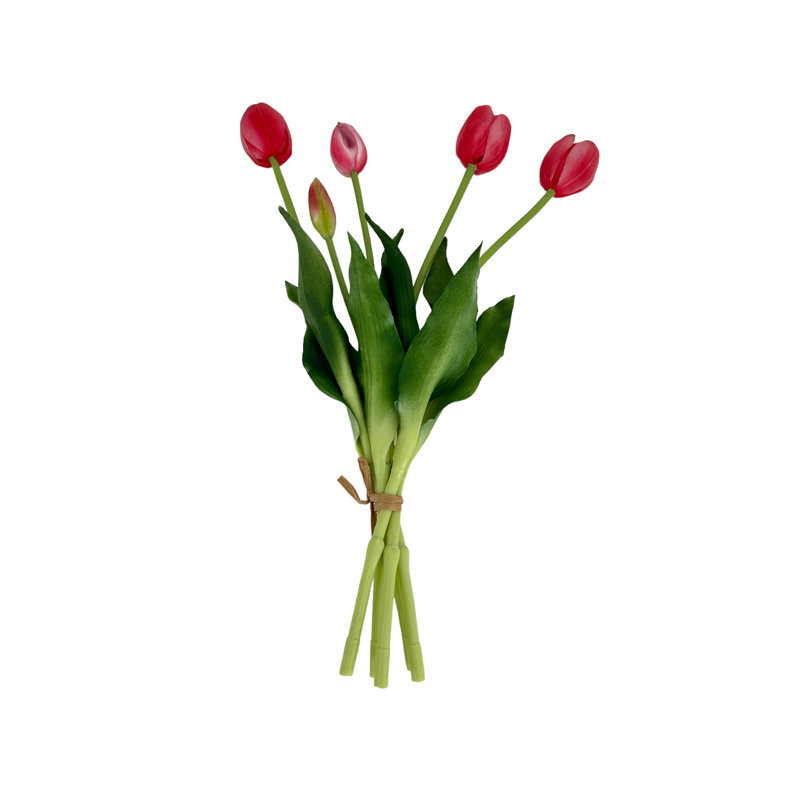 5 vraies tulipes artificielles, Rose millennial