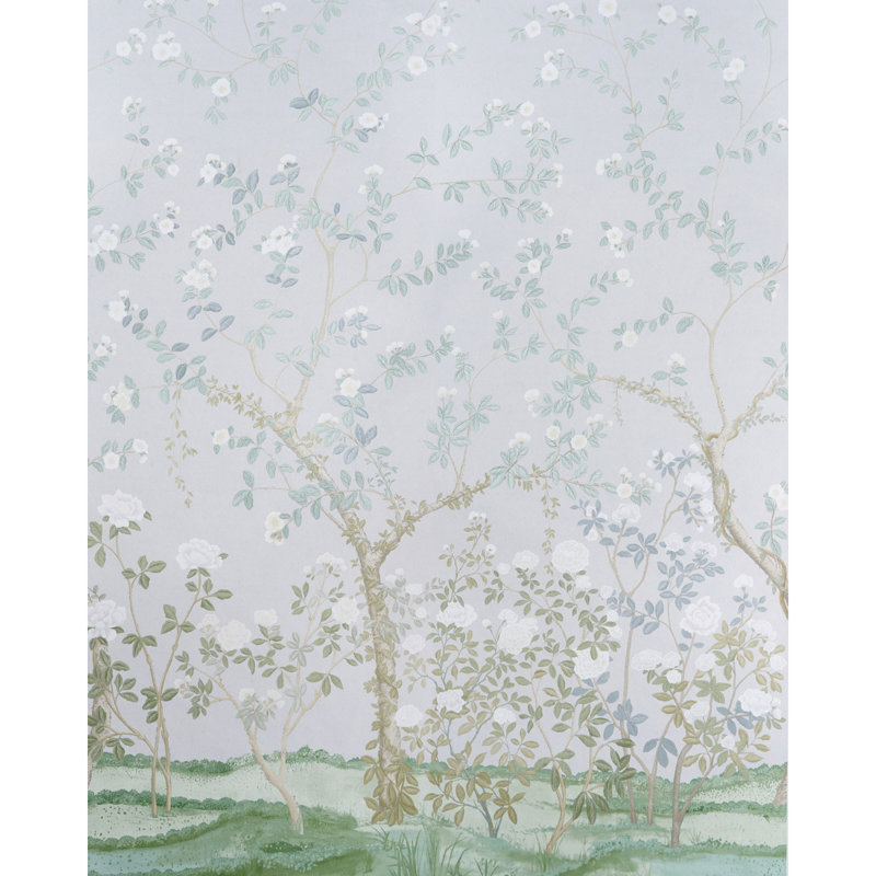 Schumacher x Miles Redd Madame De Pompadour Panel Set, Gray