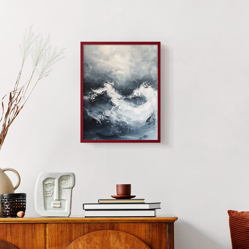 NAUTICAL Series CC III - Impression encadrée de qualité supérieure - Prêt à être accroché - Aucun clou requis, Rouge