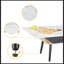 Table basse Landon avec plateau en verre marbré et bois cintré-690803874
