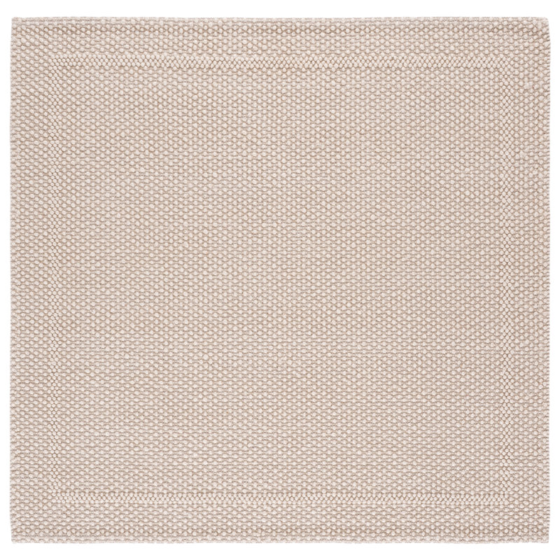 Natura Hand Woven Wool; Cotton; Recycled P.E.T Solid Color Indoor Rug, Square 6'