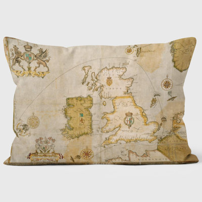 1588 Spanish Armada Map British Library Cushion
