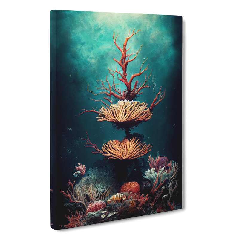 The Beautiful Coral Reef - Wrapped Canvas, 76cm H x 50cm W x 3cm D