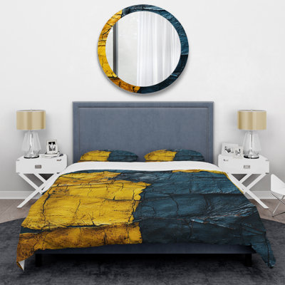 Ensemble de housse de couette jaune azur