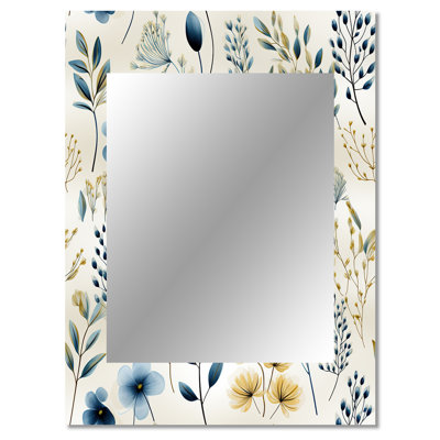 Antwin Natural Plant Fusion - Plants Unique Mirror, Boho Large Wall Mirror, Printed Metal Art