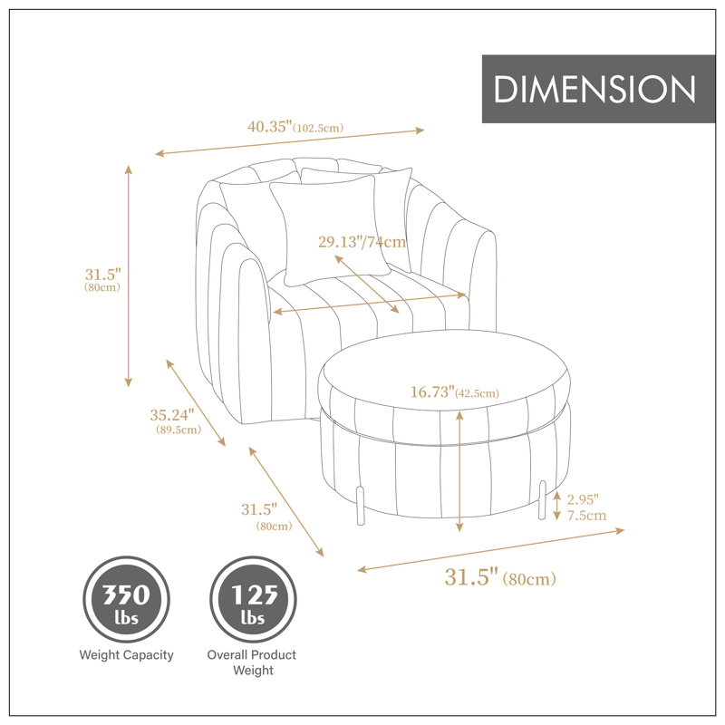 Fauteuils d'appoint, Beige