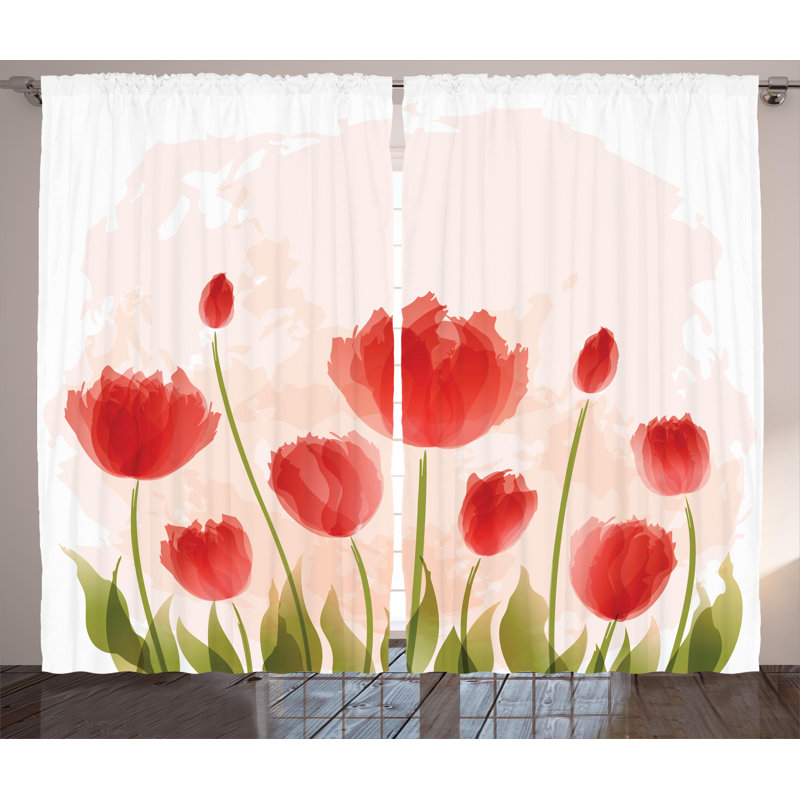 Danilo Semi Sheer Curtain Pair, 54" W x 108" L