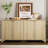 61" Large Buffet Sideboard Cabinet With 4 Fluted Doors And Storage-632635710