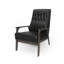 Chaise d'appoint rembourrée Mid-Century moderne, similicuir neige-2097779176