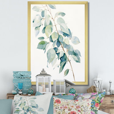Vert, blanc, minimalisme, eucalyptus Essence III