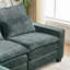 Zane 99'' Chenille Sectional Sofa with Movable Ottoman & Back Cushions-118568668