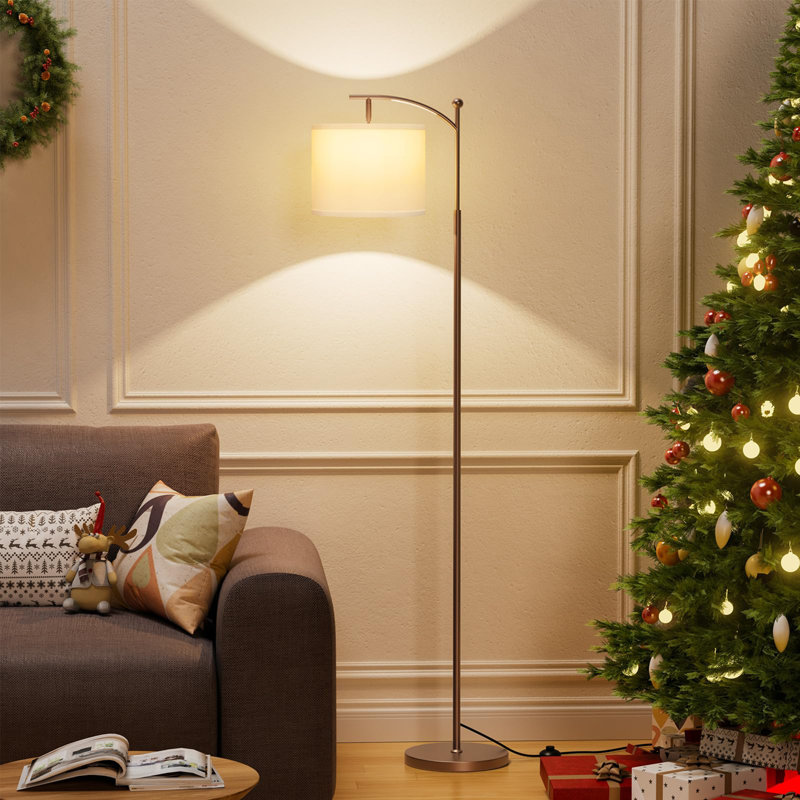Lampes sur pied 60 "avec 3 températures de couleur pour le salon, Brun, Brun / Blanc