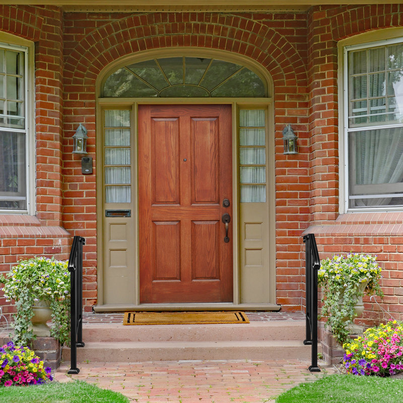 Outdoor 1 Level Iron Handrail