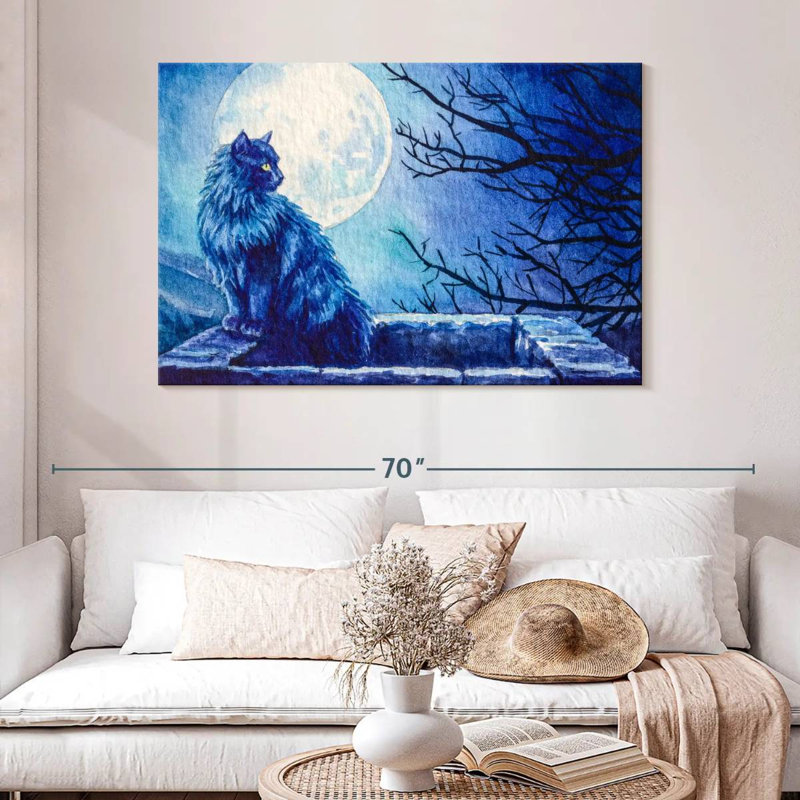 Brampt Blue Cat, 32" H x 48" W