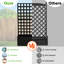 1Pcs Galvanized Sheet Metal Flower Pot Box Garden Bed with Trellis Privacy Screen Outdoor Planter Box for Climbing Plants, Vegetables & Vines Patio Gardening