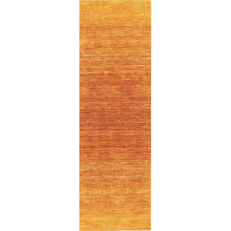 Linear Glow Wool Hand Woven Area Rug, Runner 69 x 229cm