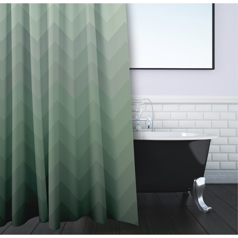 Rideau de douche Zahide, Vert