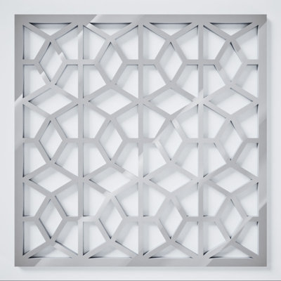 Panneaux muraux décoratifs en acrylique Akron, très petit, l 7 3/8 po x H 7 3/8 po x T 1/8 po, gris