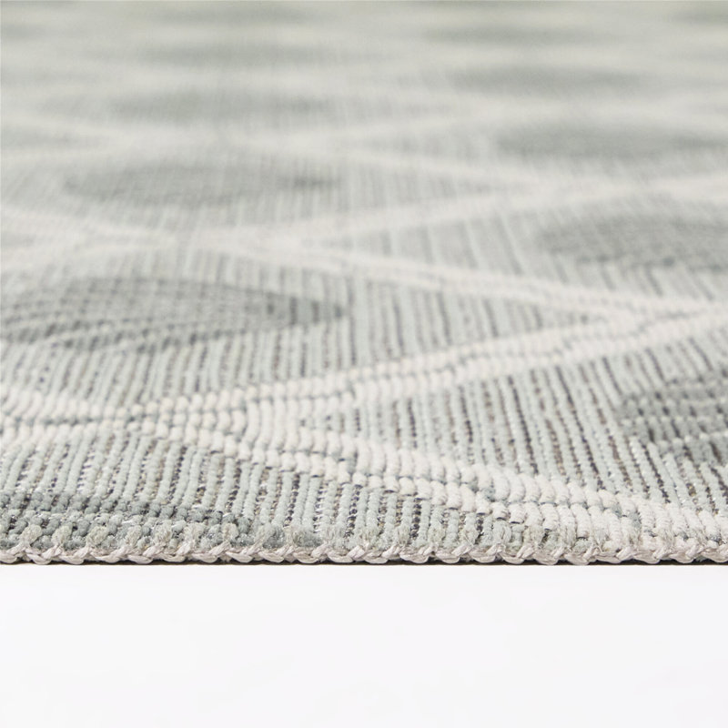 Tapis intérieur / extérieur bleu Seaschell Jansch, 5'3" x 7'