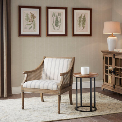 Fauteuil décoratif, fauteuil avec structure en bois massif
