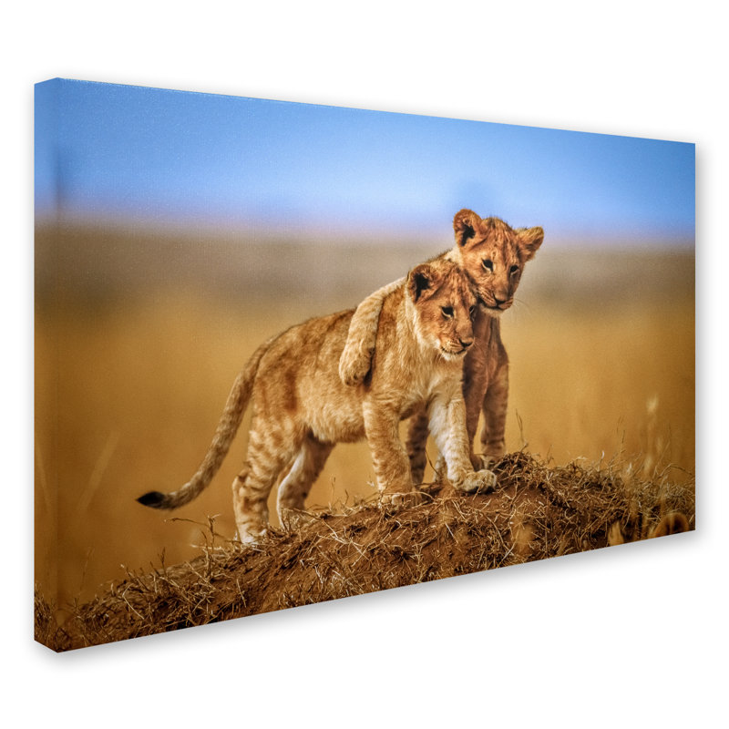 Art mural sur toile tendue - Jeffrey C. Sink «Brothers For Life», art mural pour salon, chambre à coucher ou bureau - 12 x 19