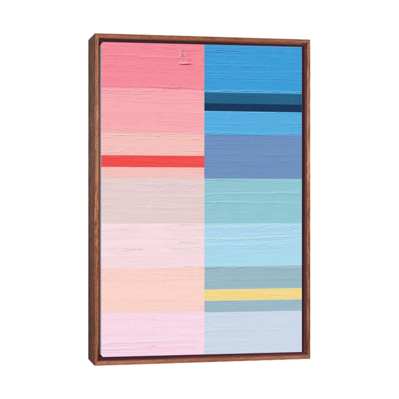 Linear Rainbow I - reproduction d'art murale - toile encadrée, Brun, H 48 po x l 32 po